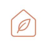 Maison avec une feuille à l’intérieur, symbolisant un nouveau départ dans un espace réaménagé après un décès