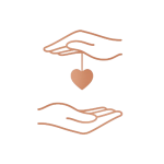 Deux mains se tendant un cœur, représentant la transmission de l’essentiel après un décès