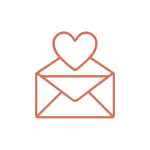 Icône représentant la transmission de ce qui compte vraiment grâce au tri de ses affaires accompagné par une home organiser